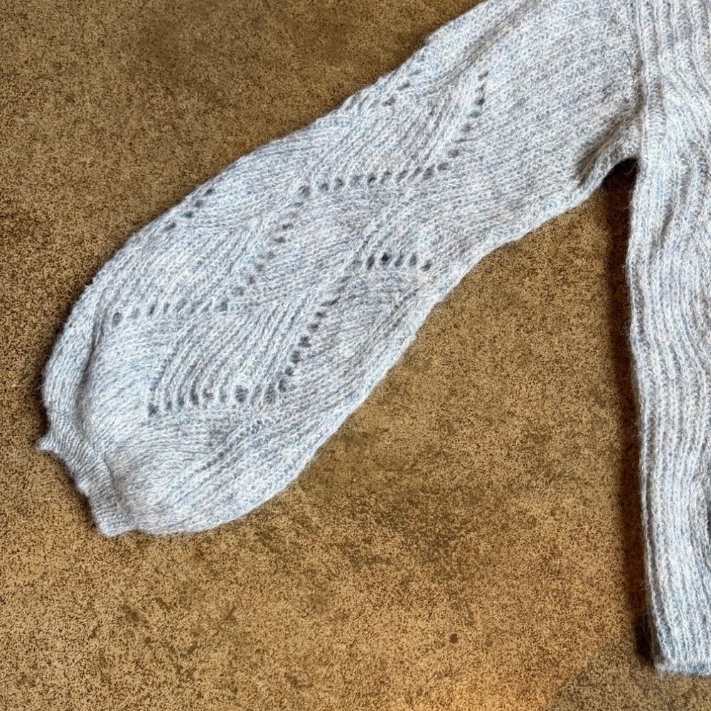 Lilla P Blue Knit Alpaca Blend Sweater - Picture 4 of 8
